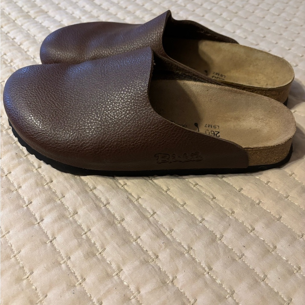 Birkenstock Birki’s Provence Mule Clog Sz 40 in Havana Brown Leather unisex